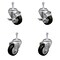 Service Caster 3 Inch Black Polyurethane Wheel Swivel 3/8 Inch Threaded Stem Caster Brake, 2PK SCC-TS20S314-PPUB-BLK-TLB-381615-2S2 - alternate 3